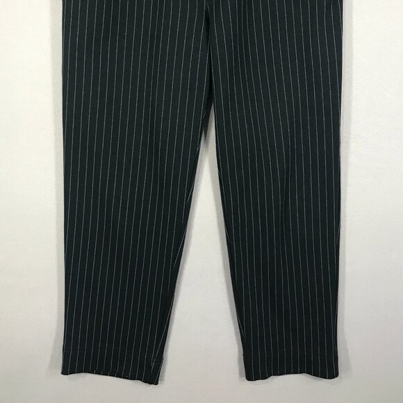 A New Day Pants Women's Small Black Pinstripe Pull On Stretch Straight Pockets - Picture 3 of 16